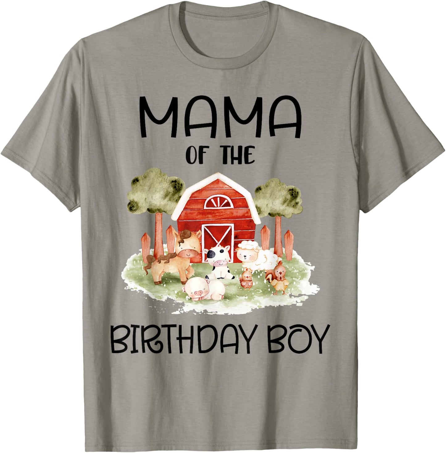 Mama of The Birthday For Boy Barnyard Farm Animals Party T-Shirt - T-Shirt | Sand
