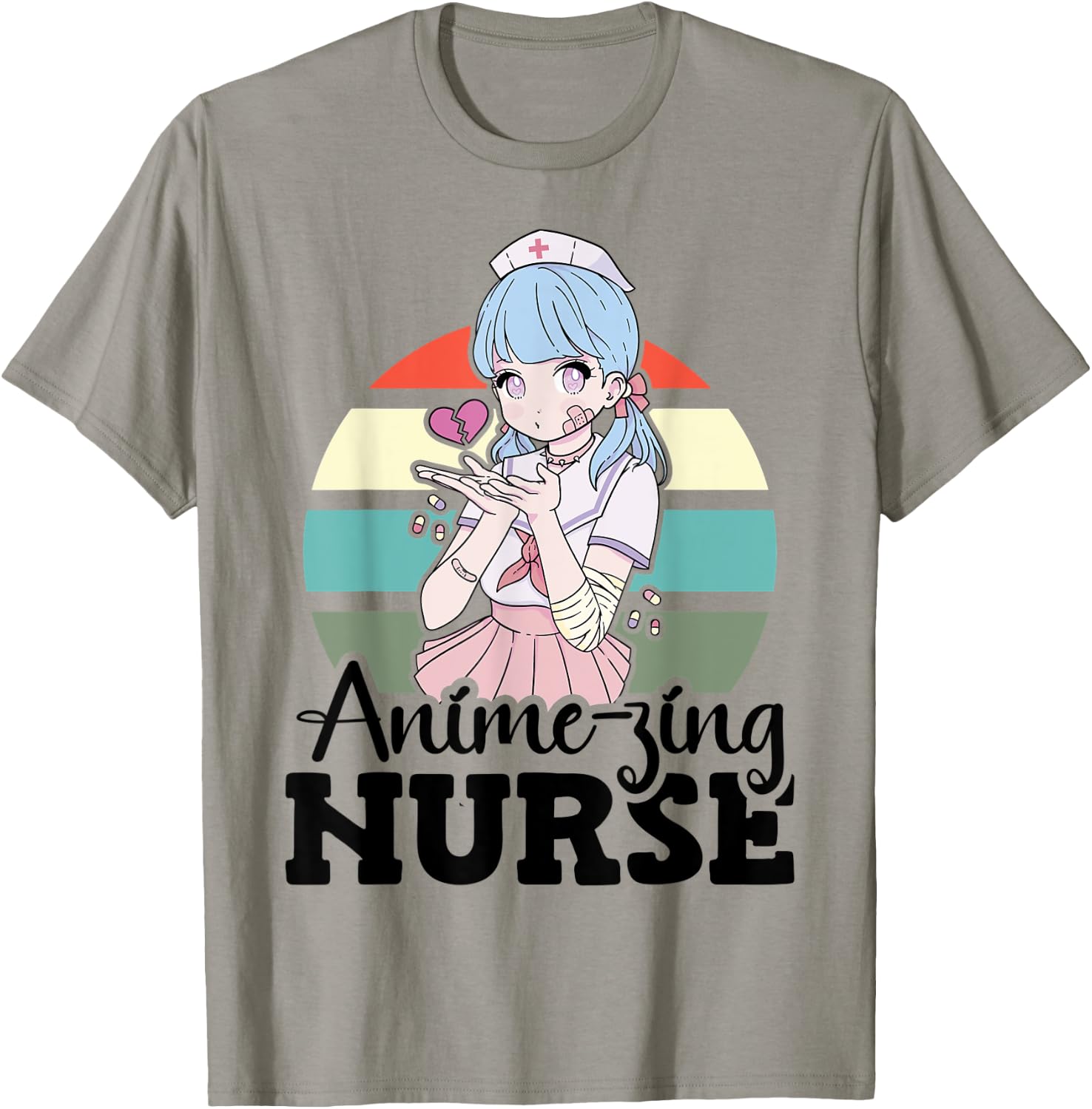 Anime-zing Nurse Japanese Anime National Nurse Day T-Shirt - T-Shirt | Sand
