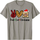 Peace Love Pomeranian Christmas Tree Lights Dog Lover Xmas T-Shirt - T-Shirt | Sand