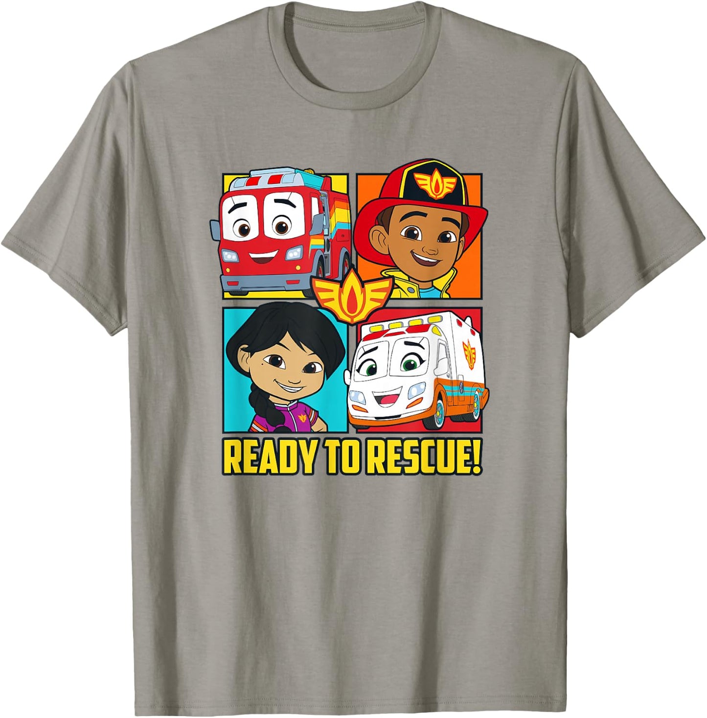 Disney Firebuds Bo & Violet Ready To Rescue Box Up T-Shirt - T-Shirt | Sand