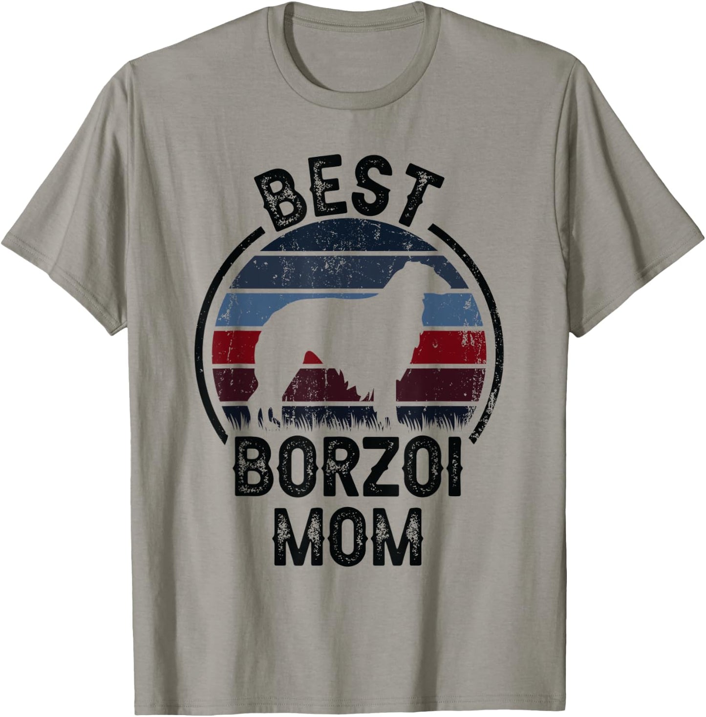 Best Dog Mother Mom - Vintage Borzoi T-Shirt - T-Shirt | Sand