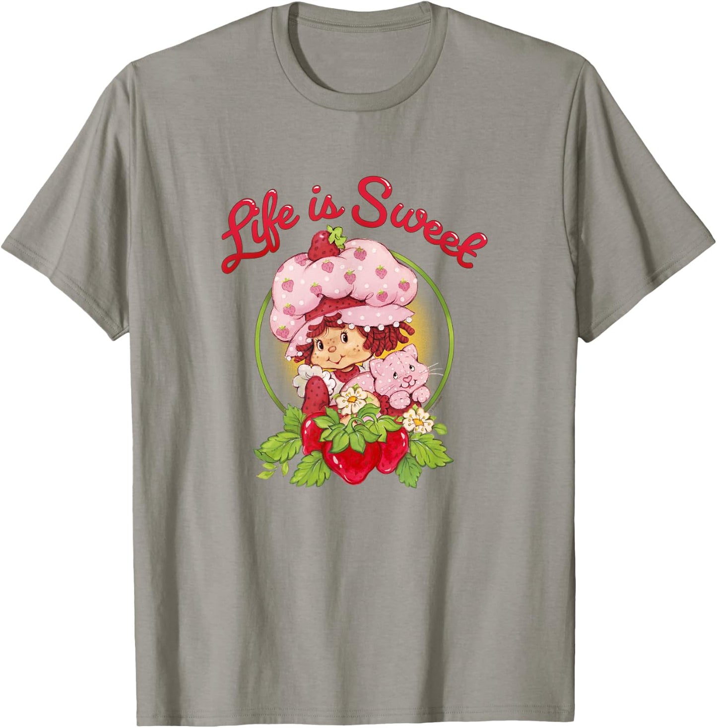 Strawberry Shortcake Life Is Sweet Custard Kitty Vintage T-Shirt - T-Shirt | Sand