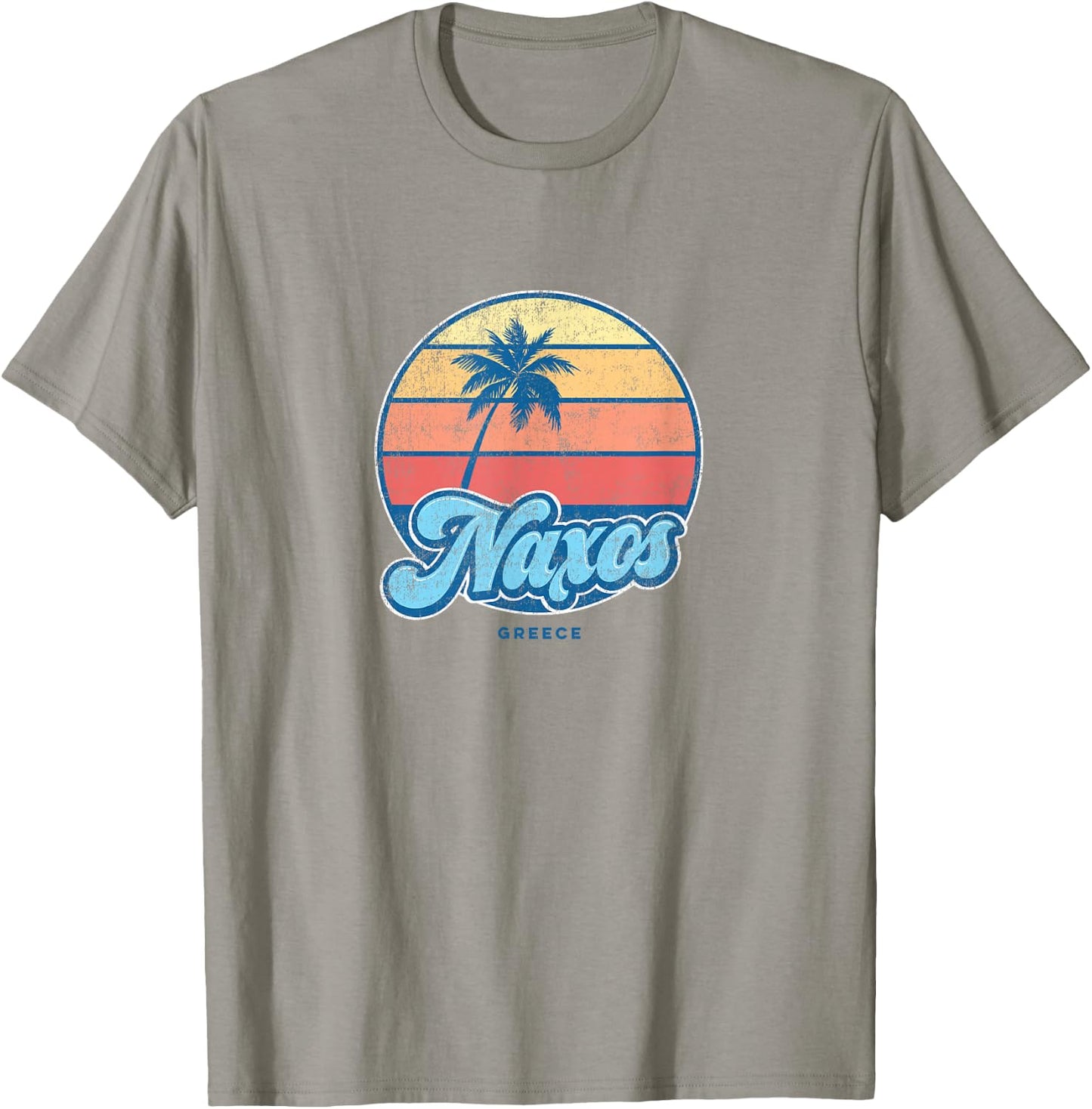 Vintage Naxos Greece Classic 70s Retro Surfer T-Shirt - T-Shirt | Sand