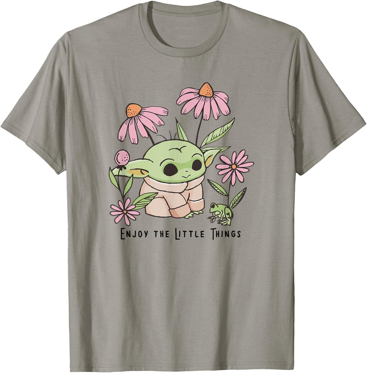 Star Wars: The Mandalorian Grogu Enjoy The Little Things T-Shirt - T-Shirt | Sand