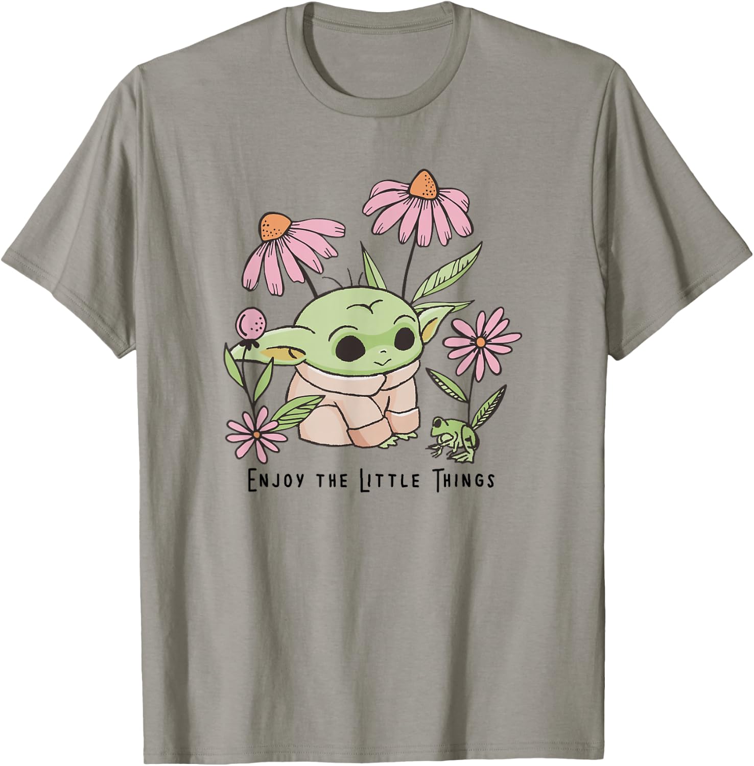Star Wars: The Mandalorian Grogu Enjoy The Little Things T-Shirt - T-Shirt | Sand