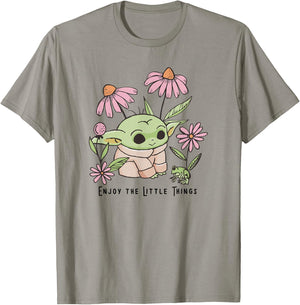 Star Wars: The Mandalorian Grogu Enjoy The Little Things T-Shirt - T-Shirt | Sand