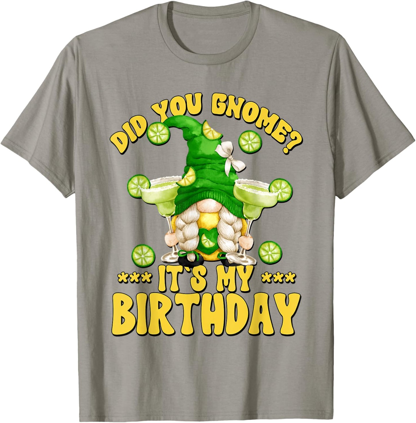 Drinking Margarita Birthday Party Gnome For Vacation Ladies T-Shirt - T-Shirt | Sand