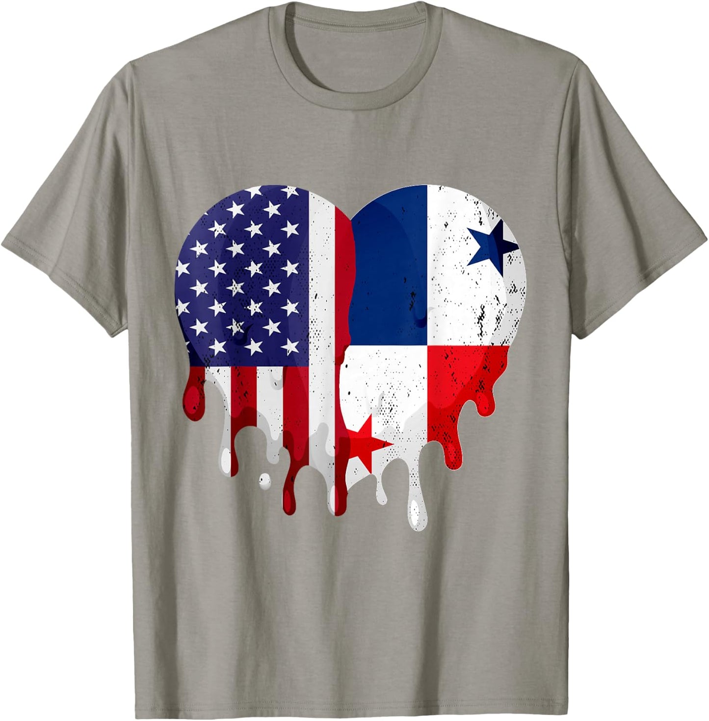 American Panamanian Hispanic Heritage Month Panama Heart T-Shirt - T-Shirt | Sand