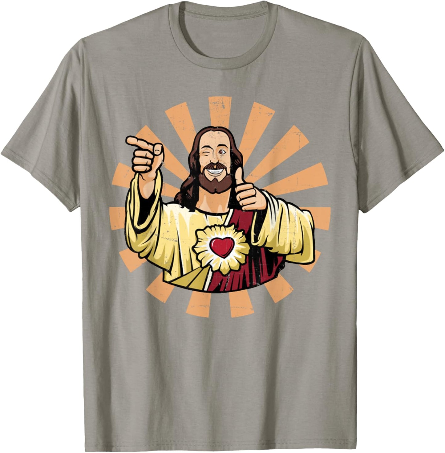 Vintage Buddy Christ T-Shirt - T-Shirt | Sand