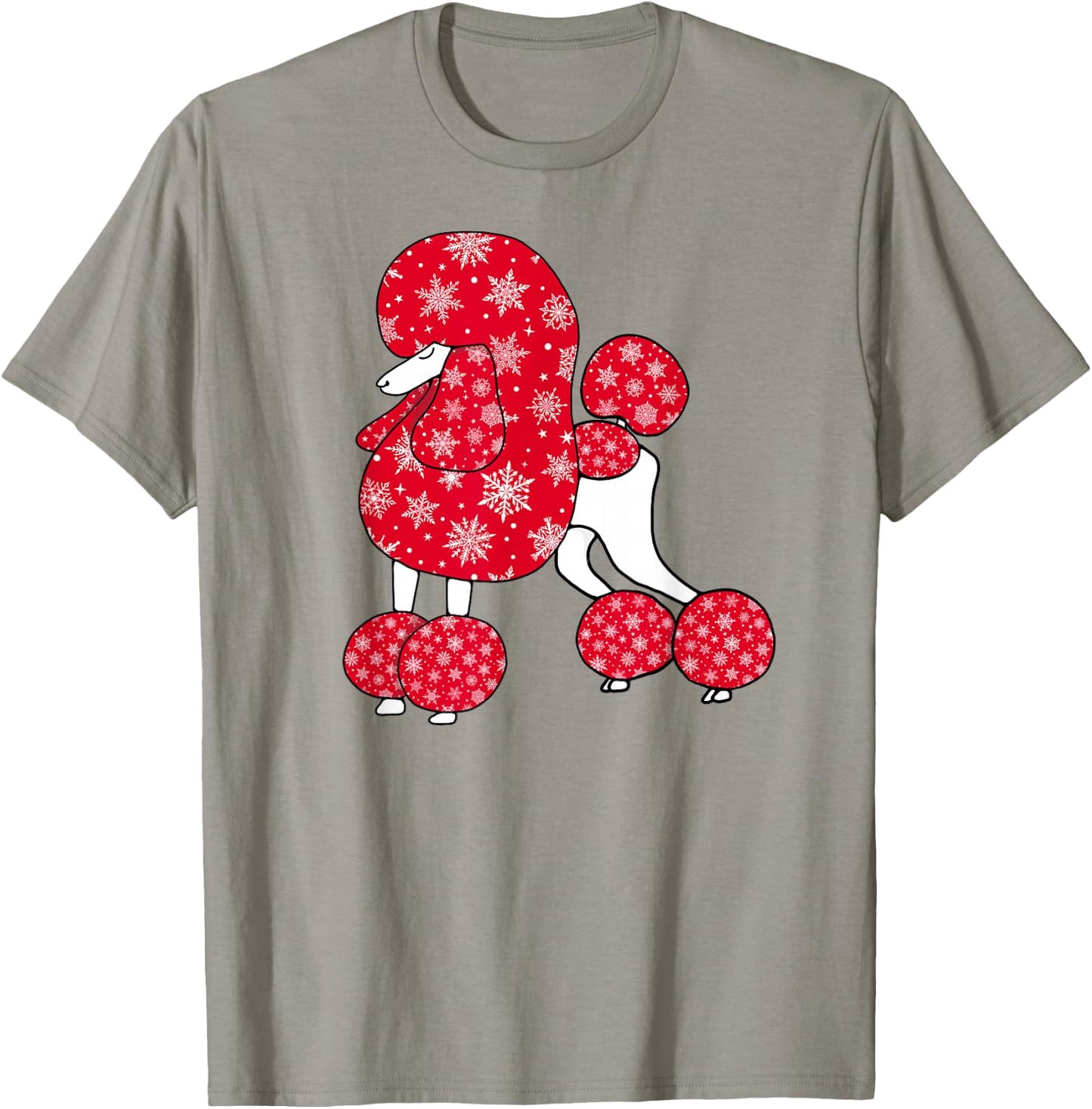 Cute Christmas Poodle For Standard Poodle Lovers T-Shirt - T-Shirt | Sand