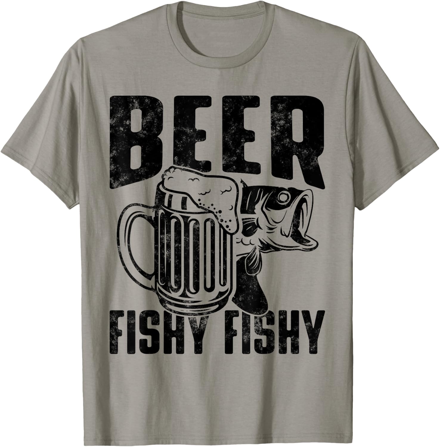 Beer Fishy Fishy Funny Fishing T-Shirt - T-Shirt | Sand