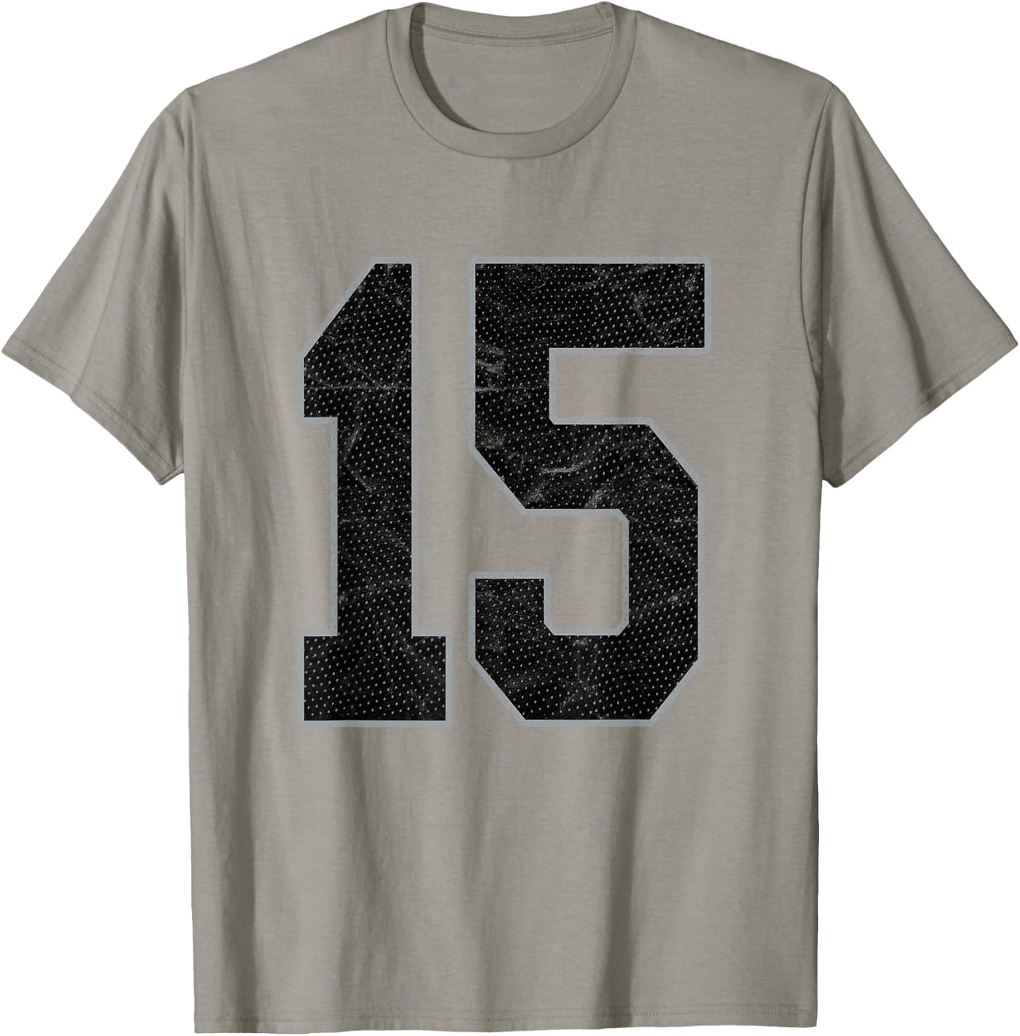 Number 15 Numbered Uniform Sports Team Jersey 15th Birthday T-Shirt - T-Shirt | Sand