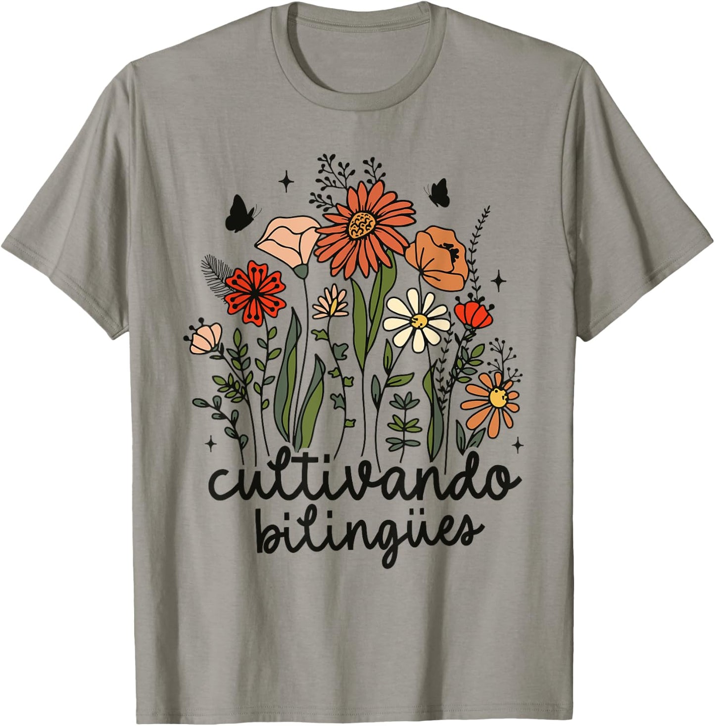 Cultivando Bilingues Dual Language Crew Bilingual Teacher Men Women Girls Kids T-Shirt - T-Shirt | Sand