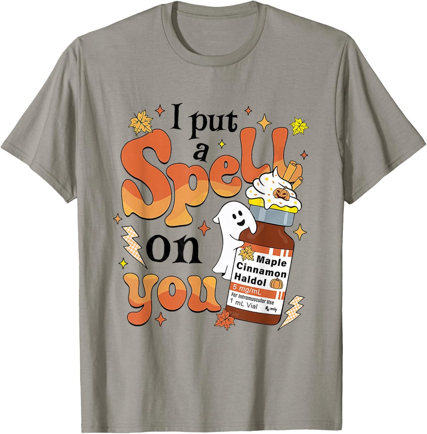 Retro ER ICU Halloween I Put A Spell On You Funny Haldol T-Shirt - T-Shirt | Sand