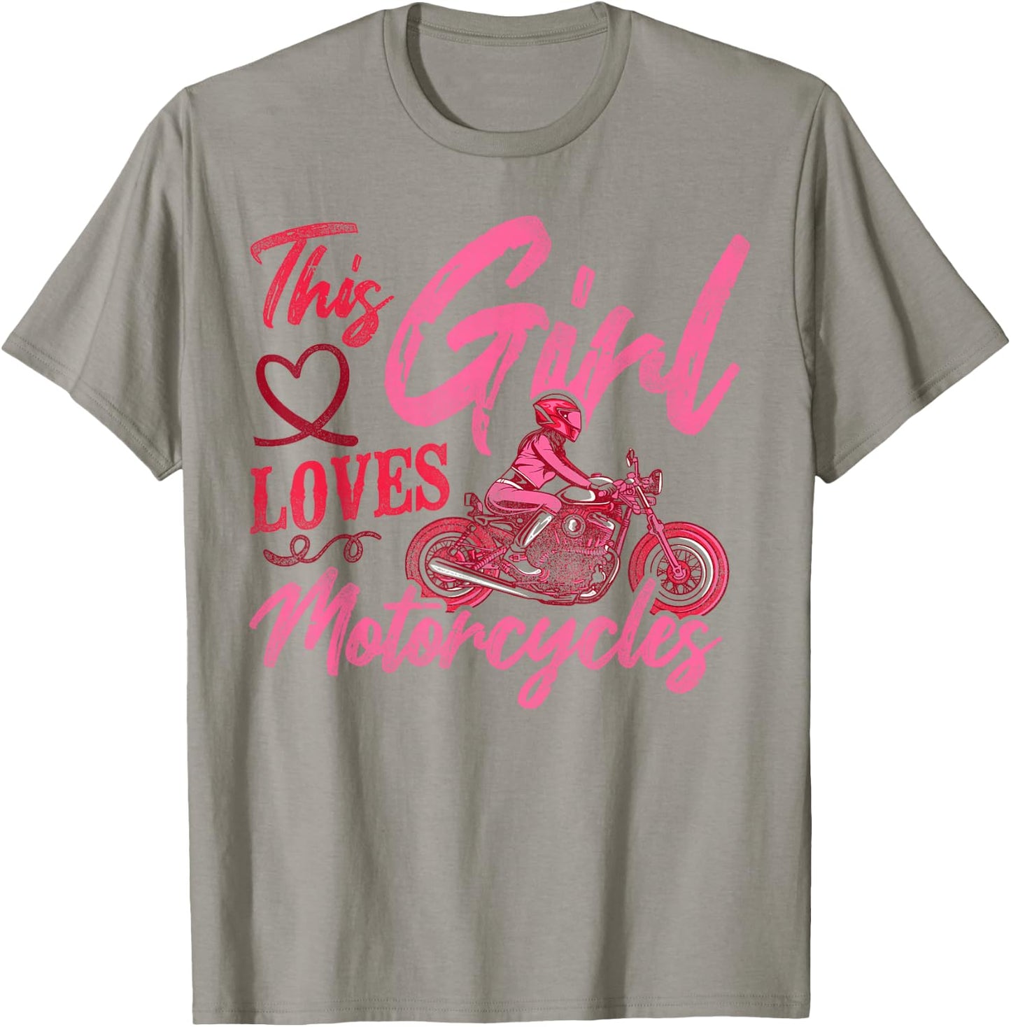 Classic Motorcycle Biker Girl Female This Girl Loves T-Shirt - T-Shirt | Sand