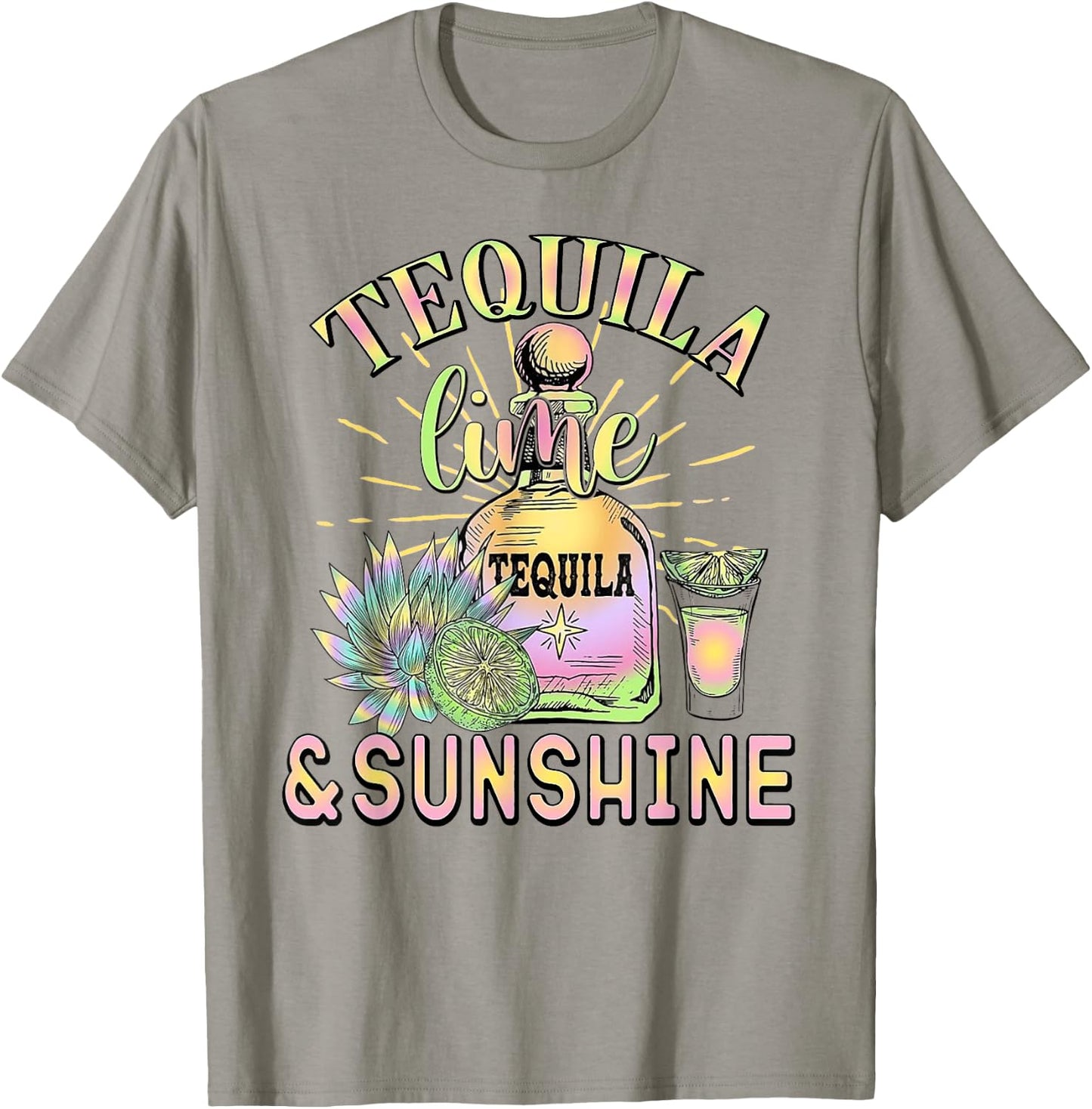 Tequila Lime And Sunshine Funny Beach Summer Vacation Travel Women T-Shirt - T-Shirt | Sand