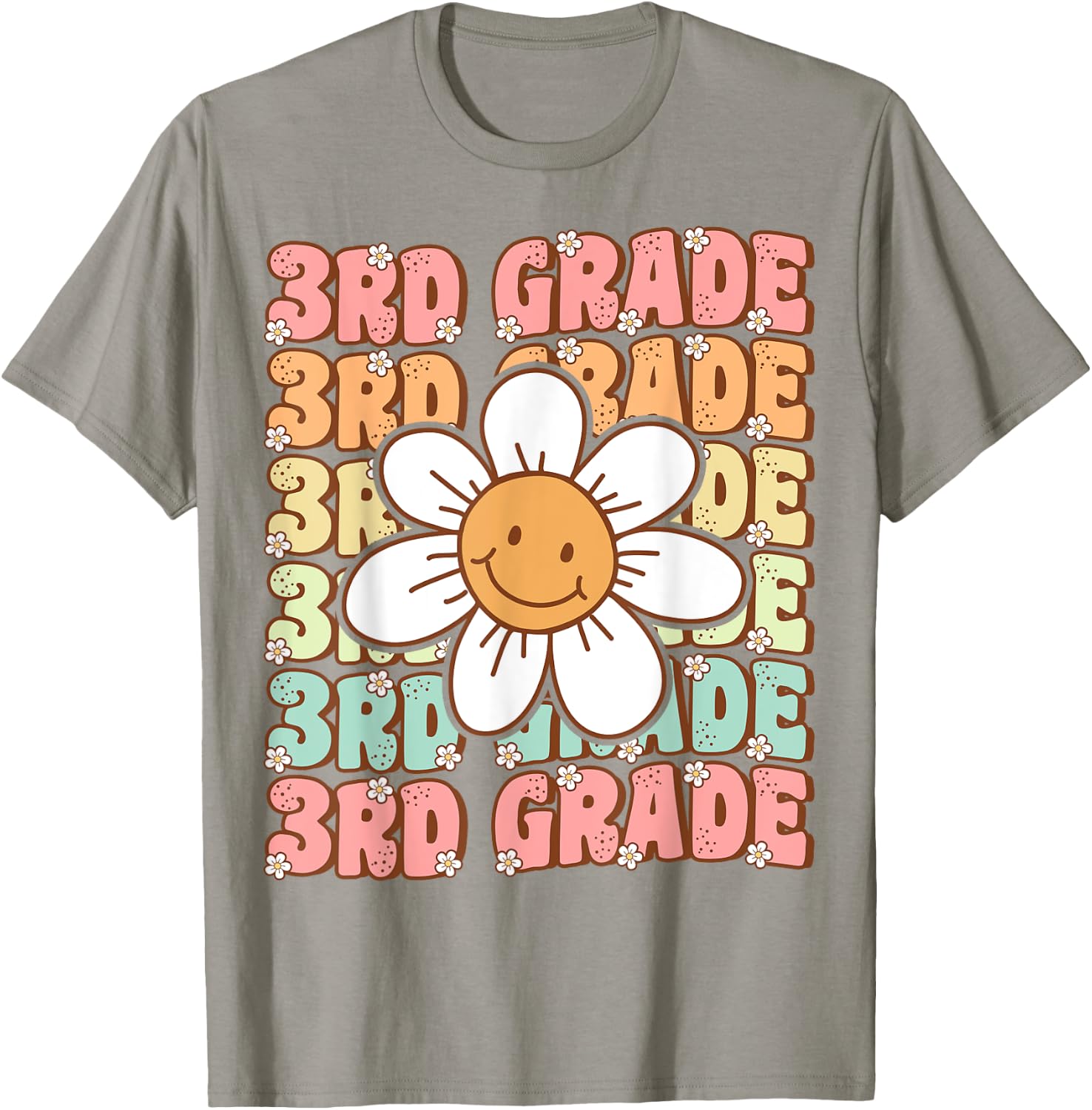Groovy 3rd Grade Back to School First Day of Third Grade T-Shirt - T-Shirt | Sand