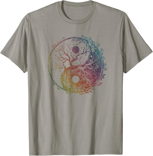 Yin Yang symbol, tree of life, Tai chi, Qigong, yoga, Taoism T-Shirt - T-Shirt | Sand