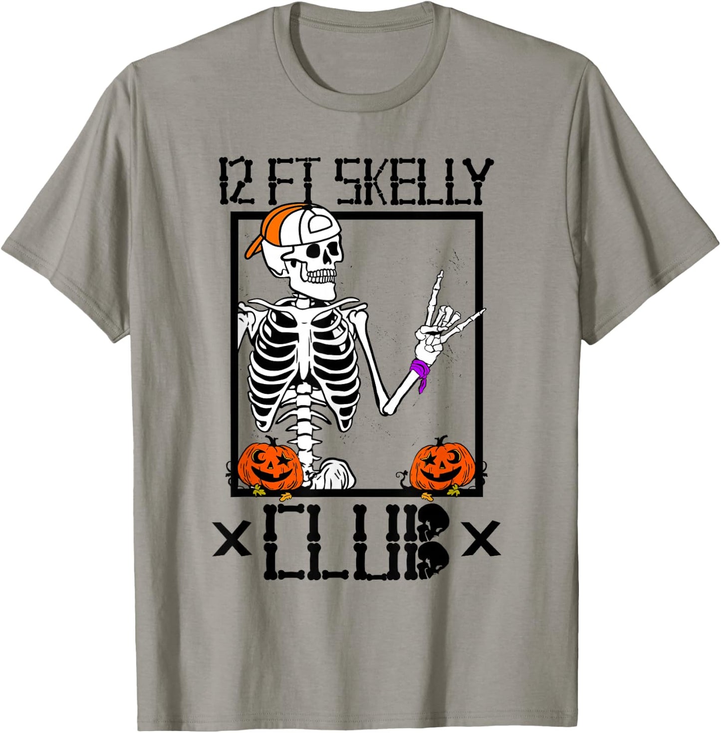 12 FT Skelly Club - Halloween 12 Foot Skeleton T-Shirt - T-Shirt | Sand