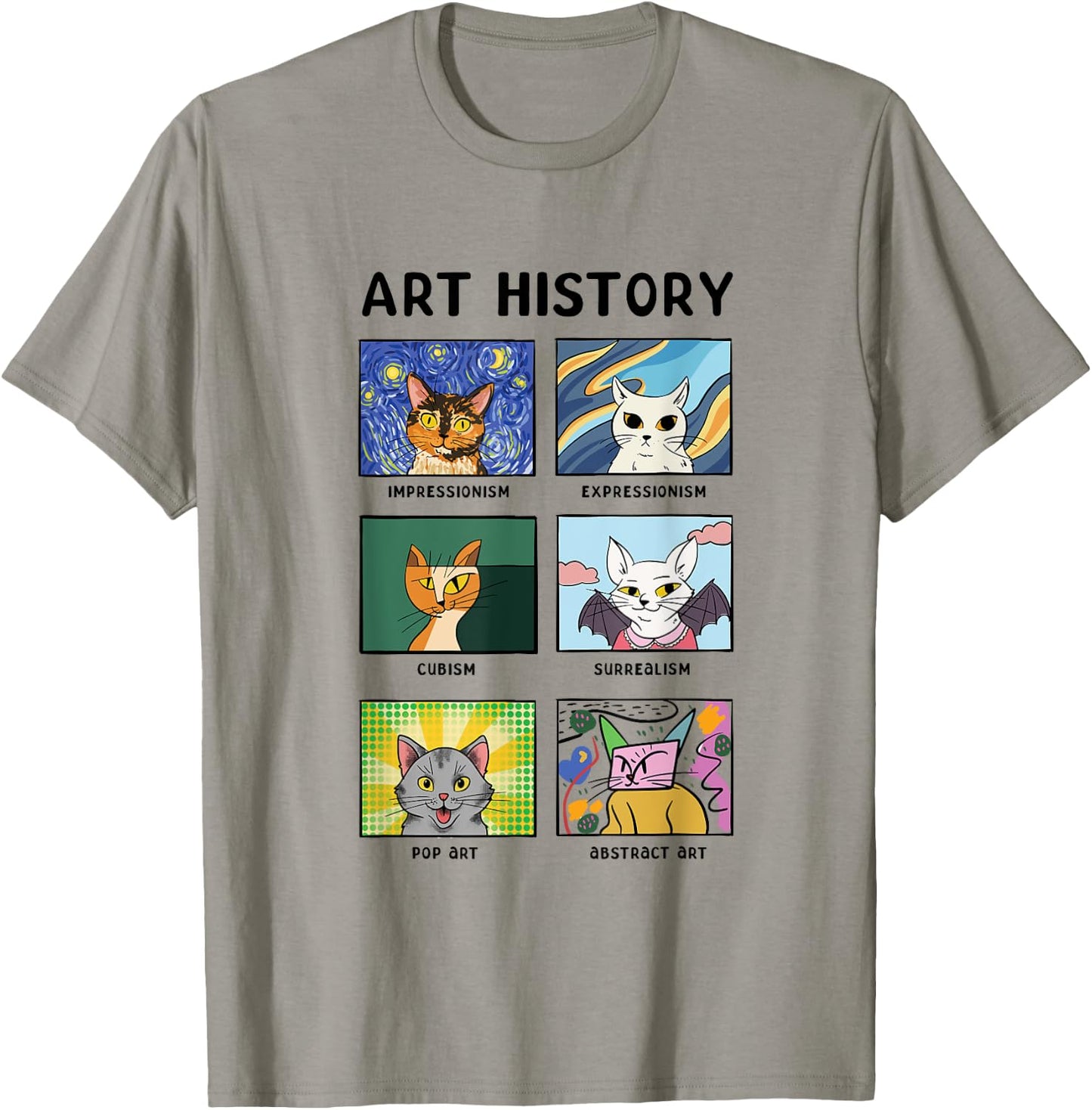 Art History Cats Fine Arts Cat for Art Collector T-Shirt - T-Shirt | Sand