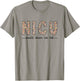 NICU Nurse Floral Neonatal Intensive Care Unit T-Shirt - T-Shirt | Sand