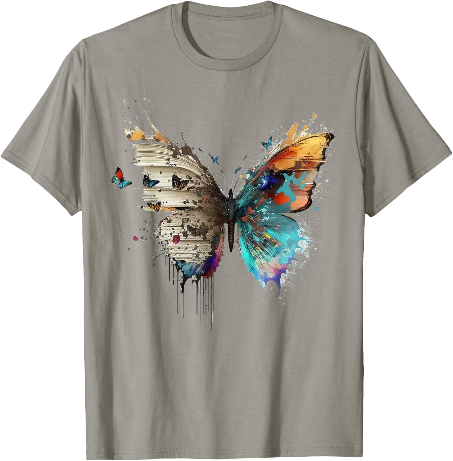 Art abstract butterfly animals book artwork T-Shirt - T-Shirt | Sand