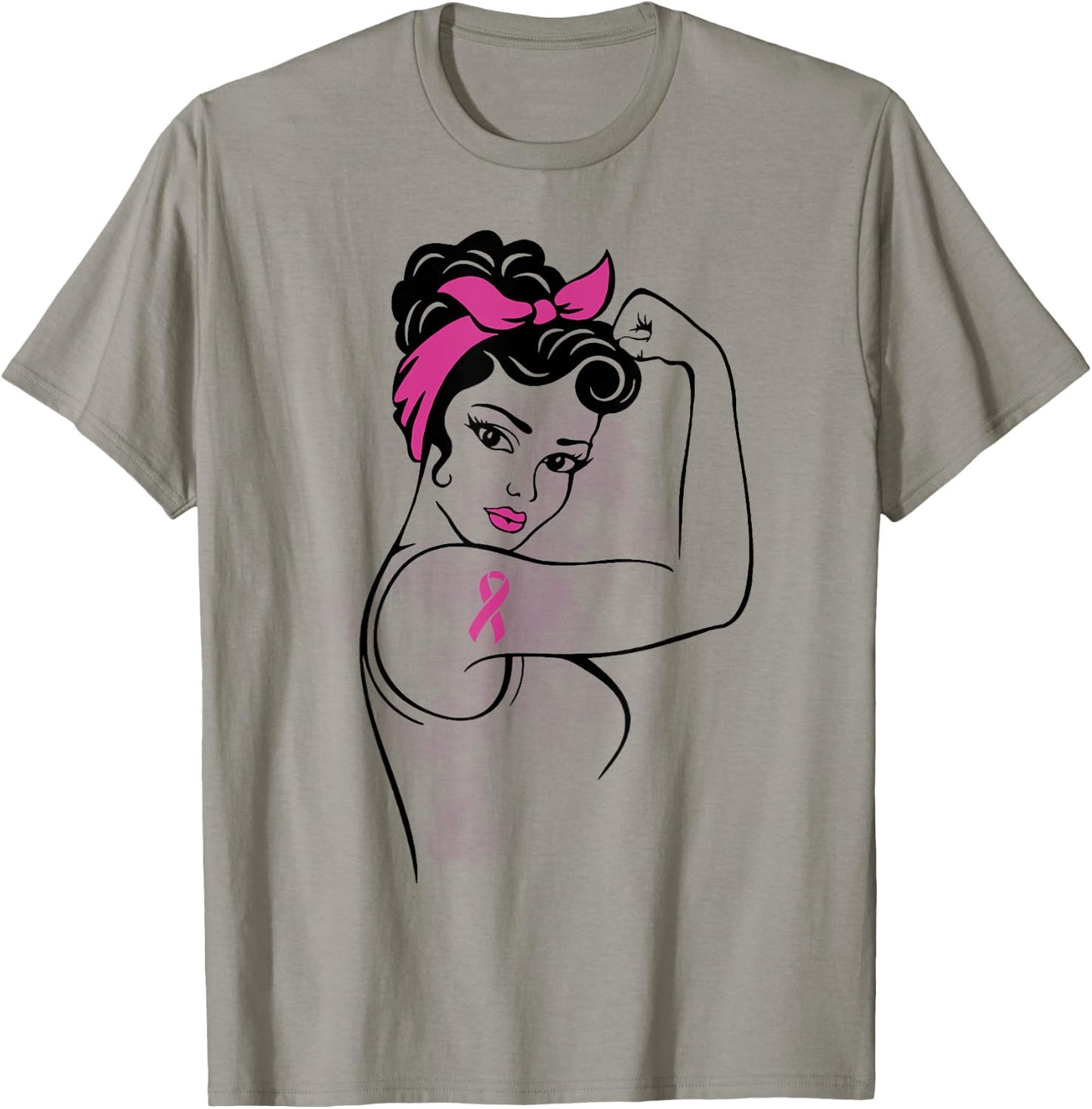 Fight Like a Hero Breast Cancer Awareness Hope Pink Ribbon T-Shirt - T-Shirt | Sand