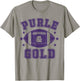 On Gameday Football We Wear Purple and Gold School Spirit T-Shirt - T-Shirt | Sand