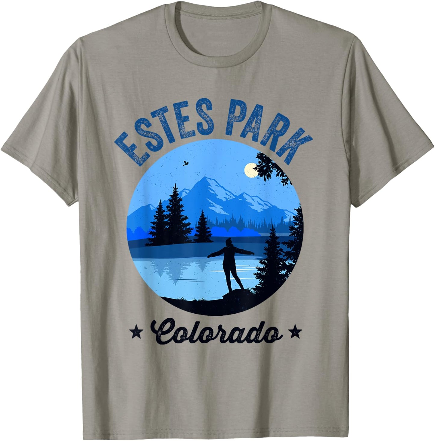 Estes Park Retro Vintage Lake Estes Park Colorado T-Shirt - T-Shirt | Sand
