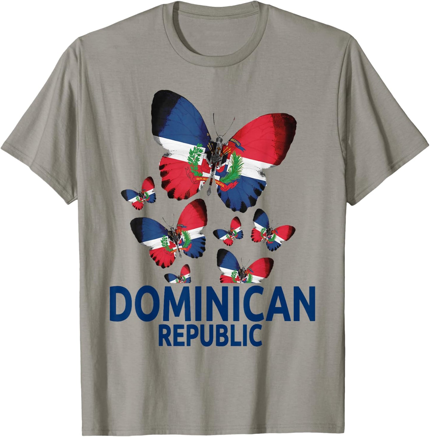 Republica Dominicana Butterfly & Dominican Flag T-Shirt - T-Shirt | Sand