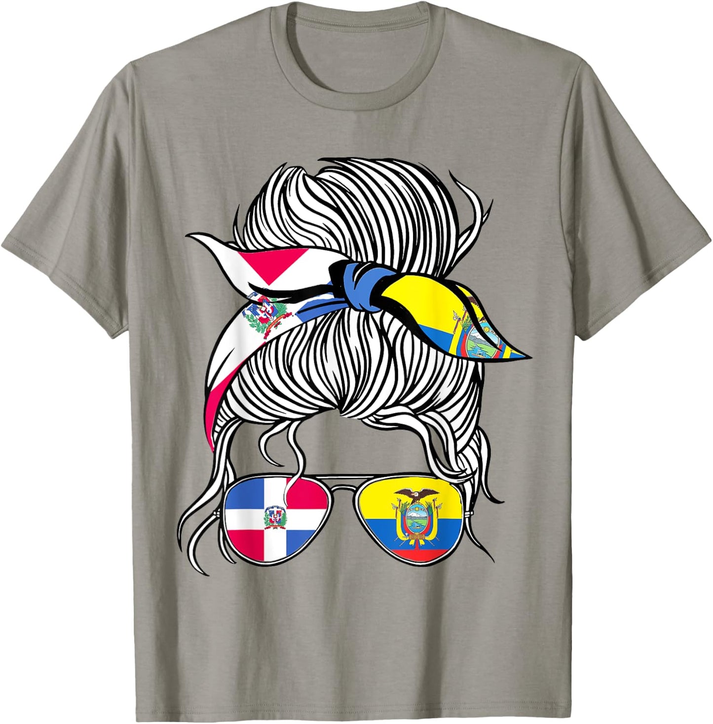 Dominican Republic Flag Ecuador Grown Women Girl Country T-Shirt - T-Shirt | Sand