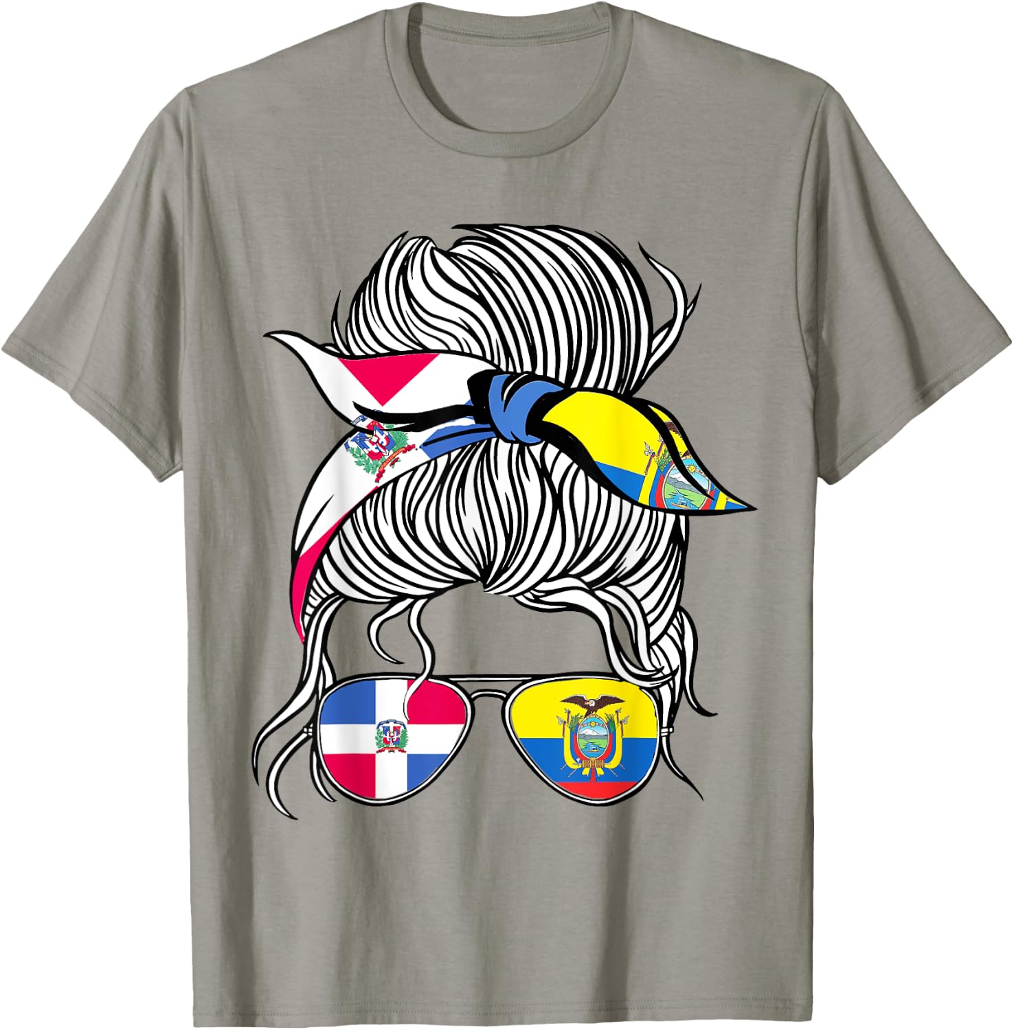 Dominican Republic Flag Ecuador Grown Women Girl Country T-Shirt - T-Shirt | Sand