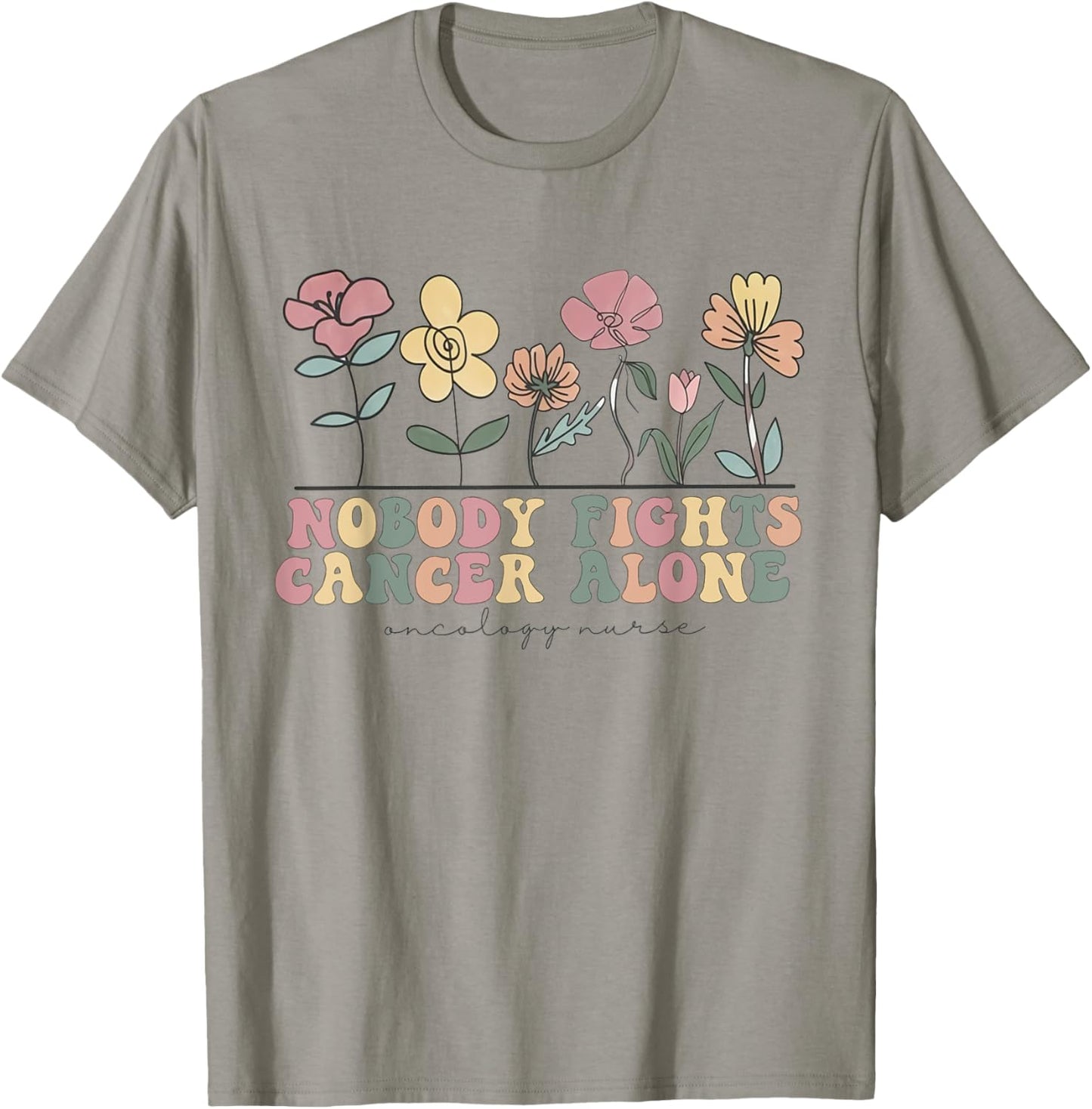 Wildflower Oncology Nurse Hem Onc Nurse Hematology Oncology T-Shirt - T-Shirt | Sand