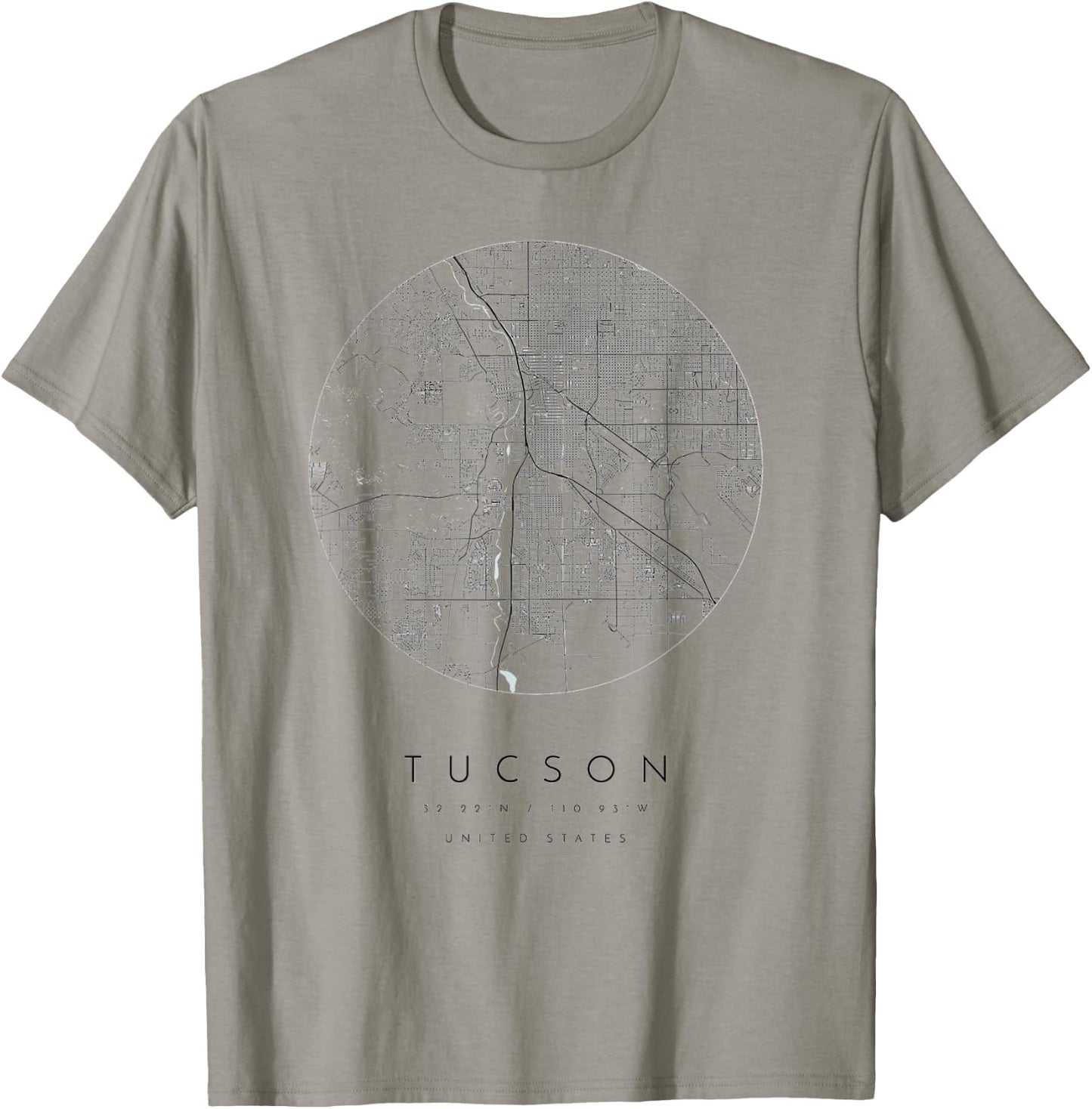 Tucson Arizona Coordinates map hometown T-Shirt - T-Shirt | Sand