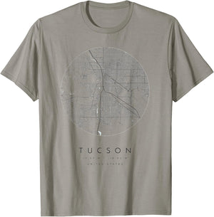 Tucson Arizona Coordinates map hometown T-Shirt - T-Shirt | Sand