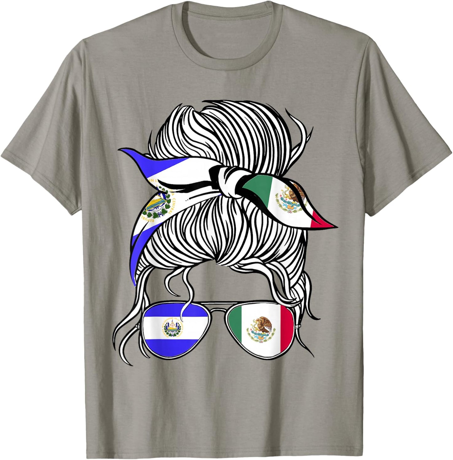 El Salvador Flag Mexico Grown Women Girl Country T-Shirt - T-Shirt | Sand