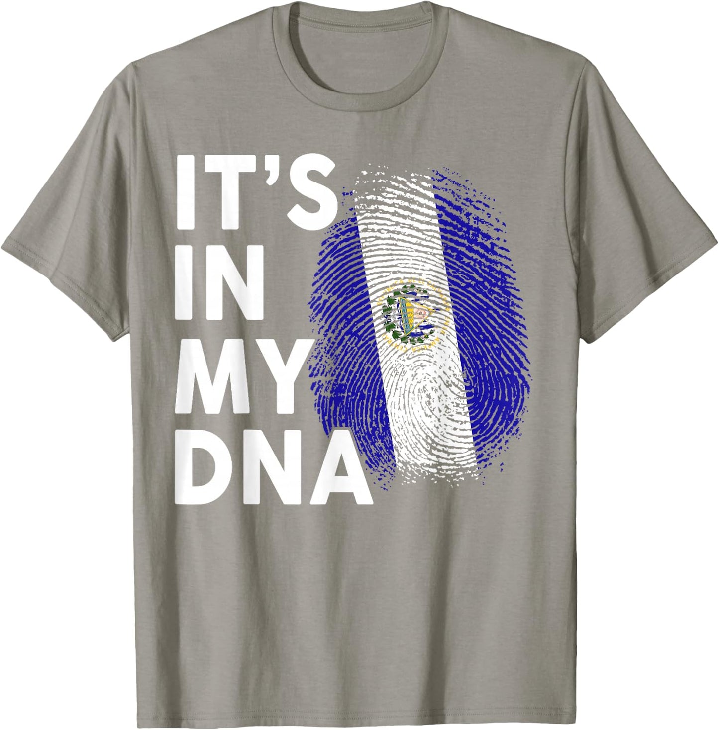 El Salvador Shirt Its DNA Men Women Salvadoran Flag Hispanic T-Shirt - T-Shirt | Sand