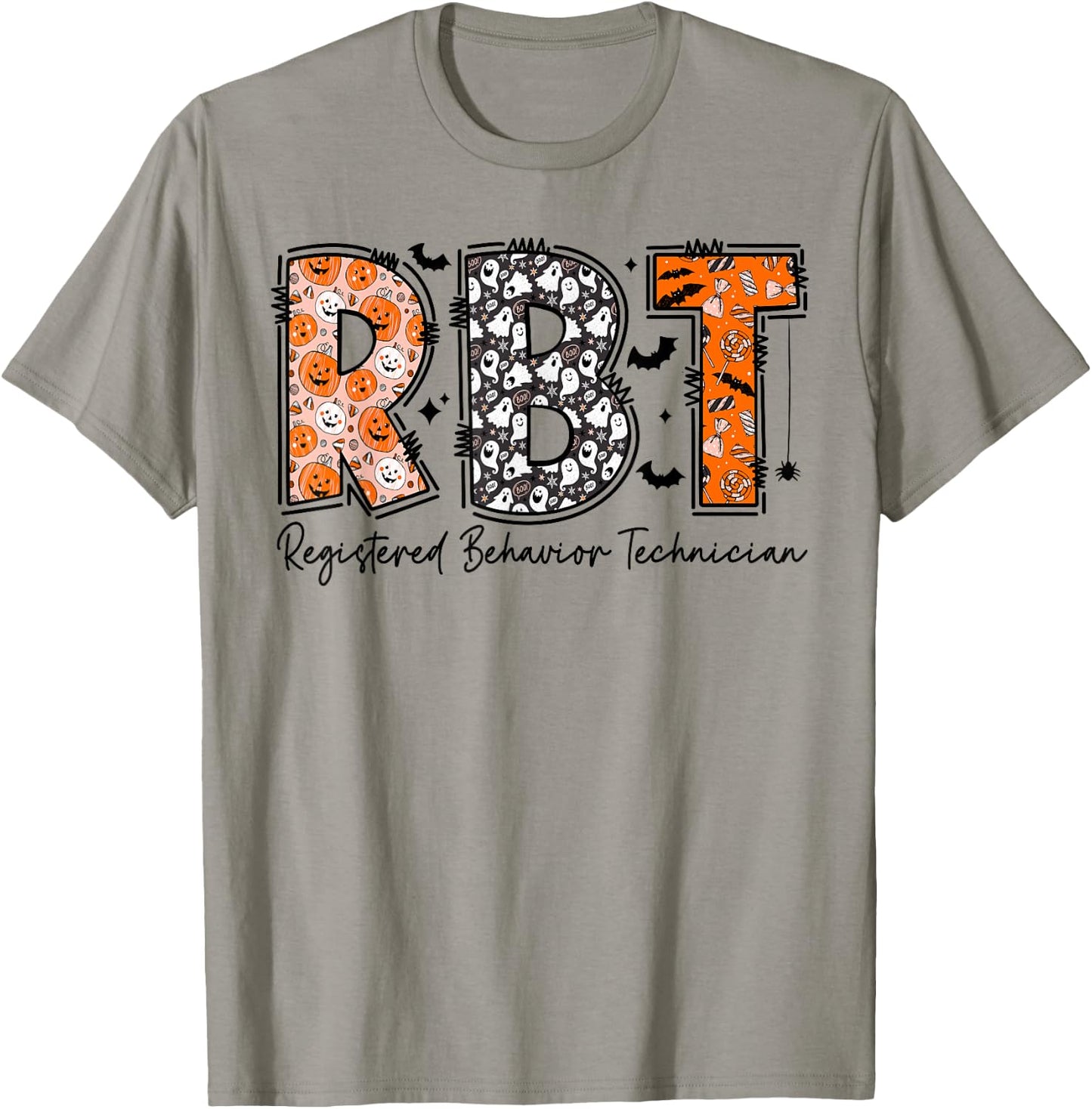 Funny RBT Halloween Registered Behavior Technician Halloween T-Shirt - T-Shirt | Sand