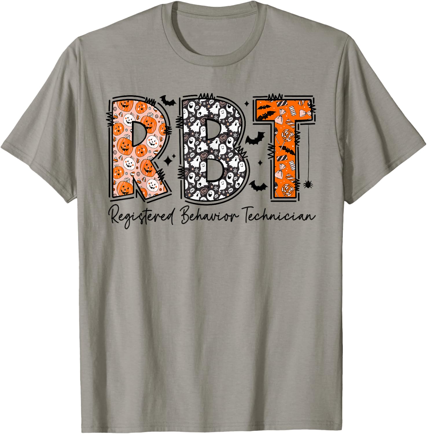 Funny RBT Halloween Registered Behavior Technician Halloween T-Shirt - T-Shirt | Sand