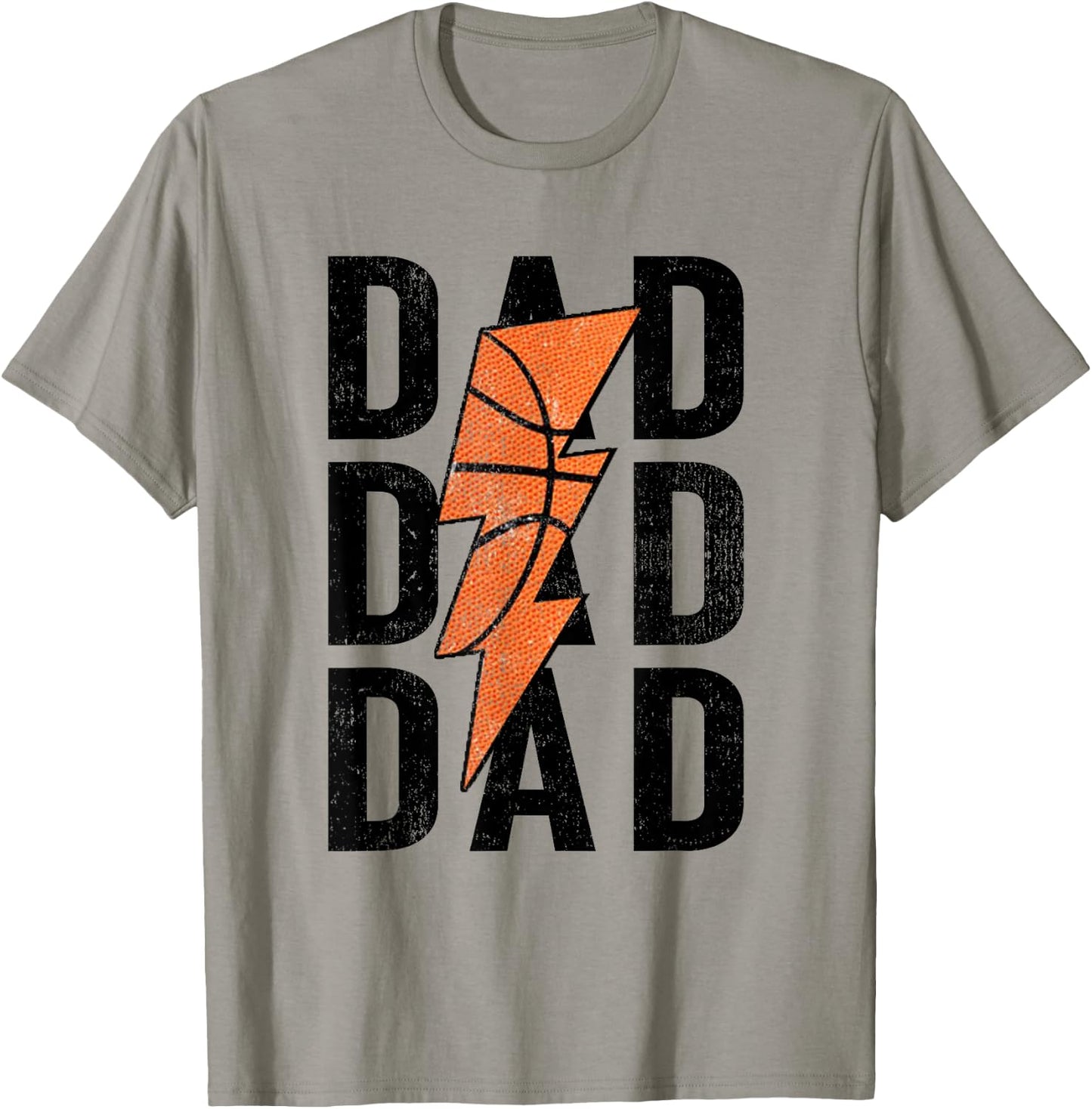 Daddy Basketball Lightning Basketball Dad Gifts Father's Day T-Shirt - T-Shirt | Sand