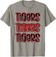 Tigers Repeating School Spirit Red Black T-Shirt - T-Shirt | Sand