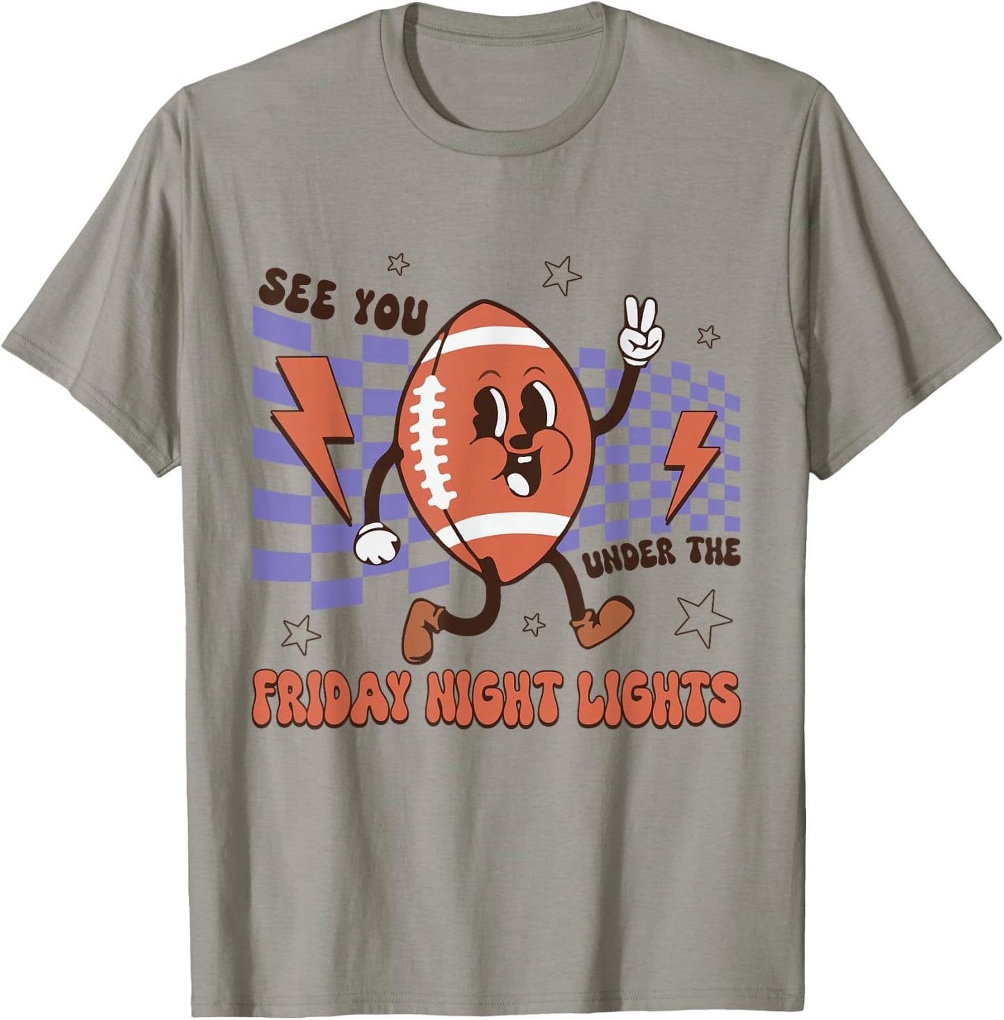 Football Character See You Under The Friday Night Lights T-Shirt - T-Shirt | Sand
