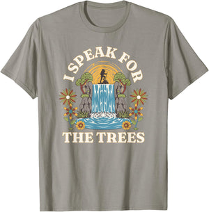 I Speak For Trees Earth Day Save Earth Inspiration hippie T-Shirt - T-Shirt | Sand