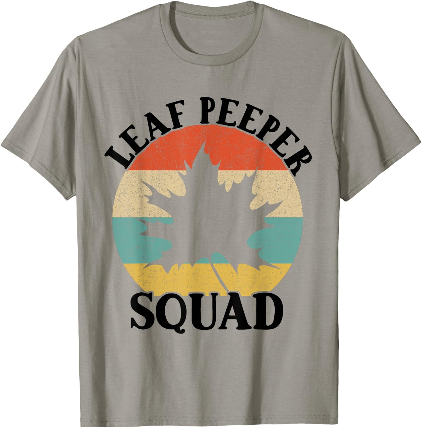 Leaf Peeper Squad Retro Autumn Peeping Fall Season Leaves T-Shirt - T-Shirt | Sand
