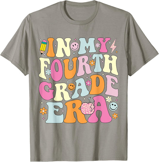 In My Fourth Grade Era 4th Grade Girl Teacher Back to School T-Shirt - T-Shirt | Sand