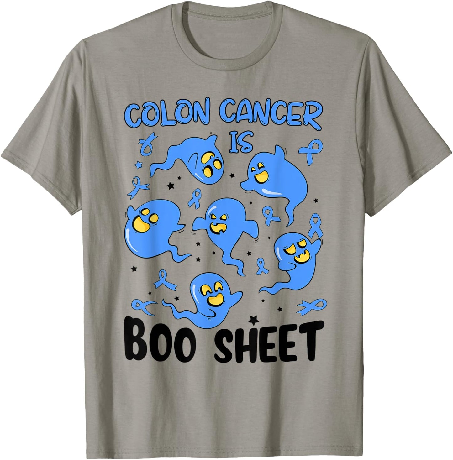 Funny Colon Cancer Is Boo Sheet Ghost Halloween Costume T-Shirt - T-Shirt | Sand