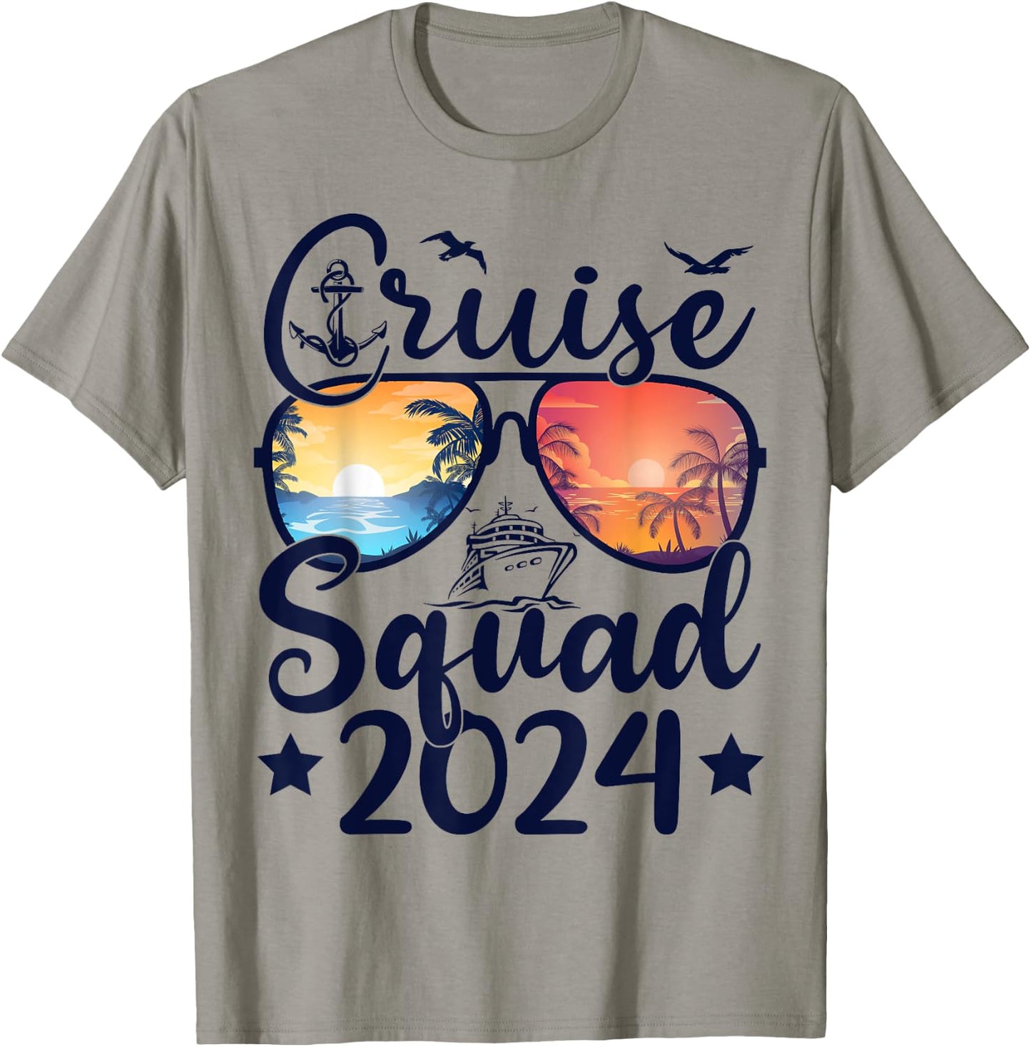 Cruise Squad 2024 Summer Vacation Family Cruise Ship T-Shirt - T-Shirt | Sand