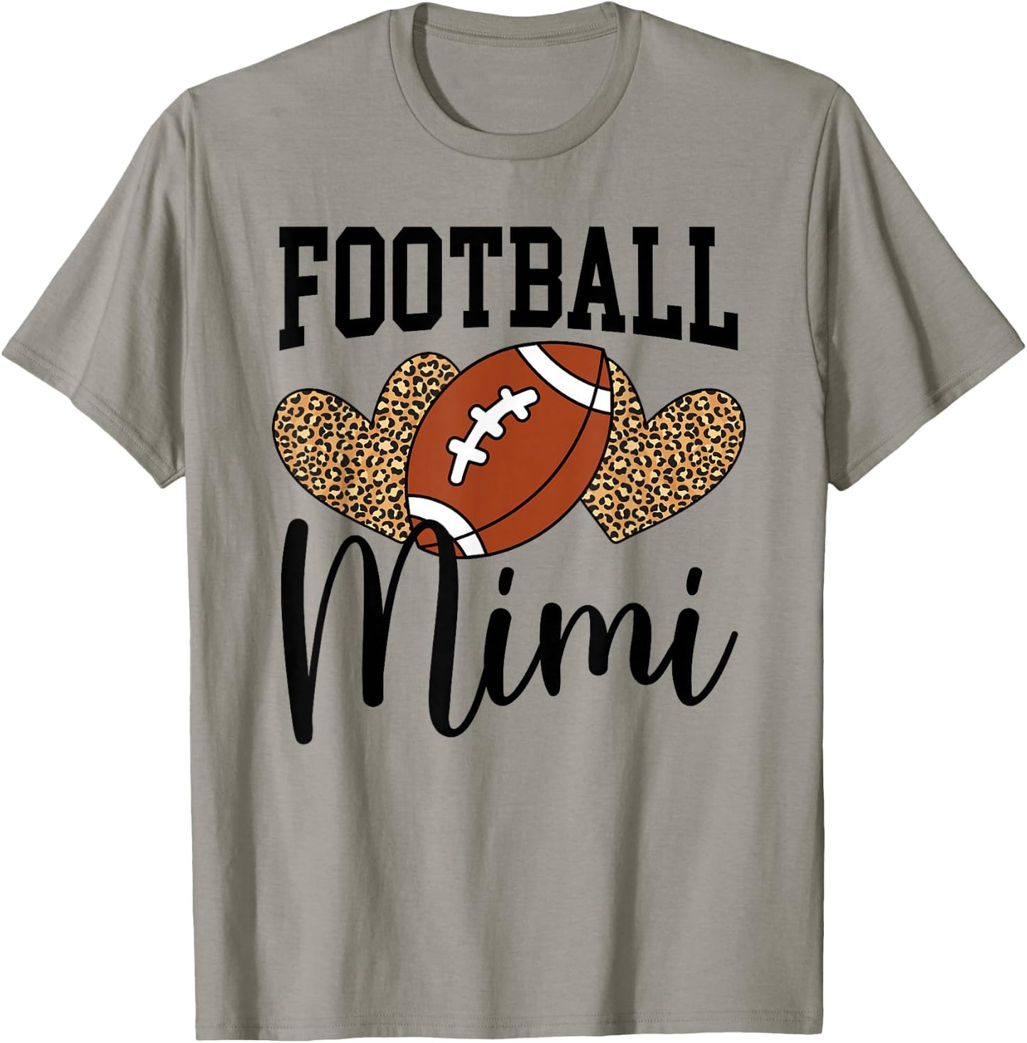 Football Mimi Hearts Grandma Mimi of A Football Player T-Shirt - T-Shirt | Sand