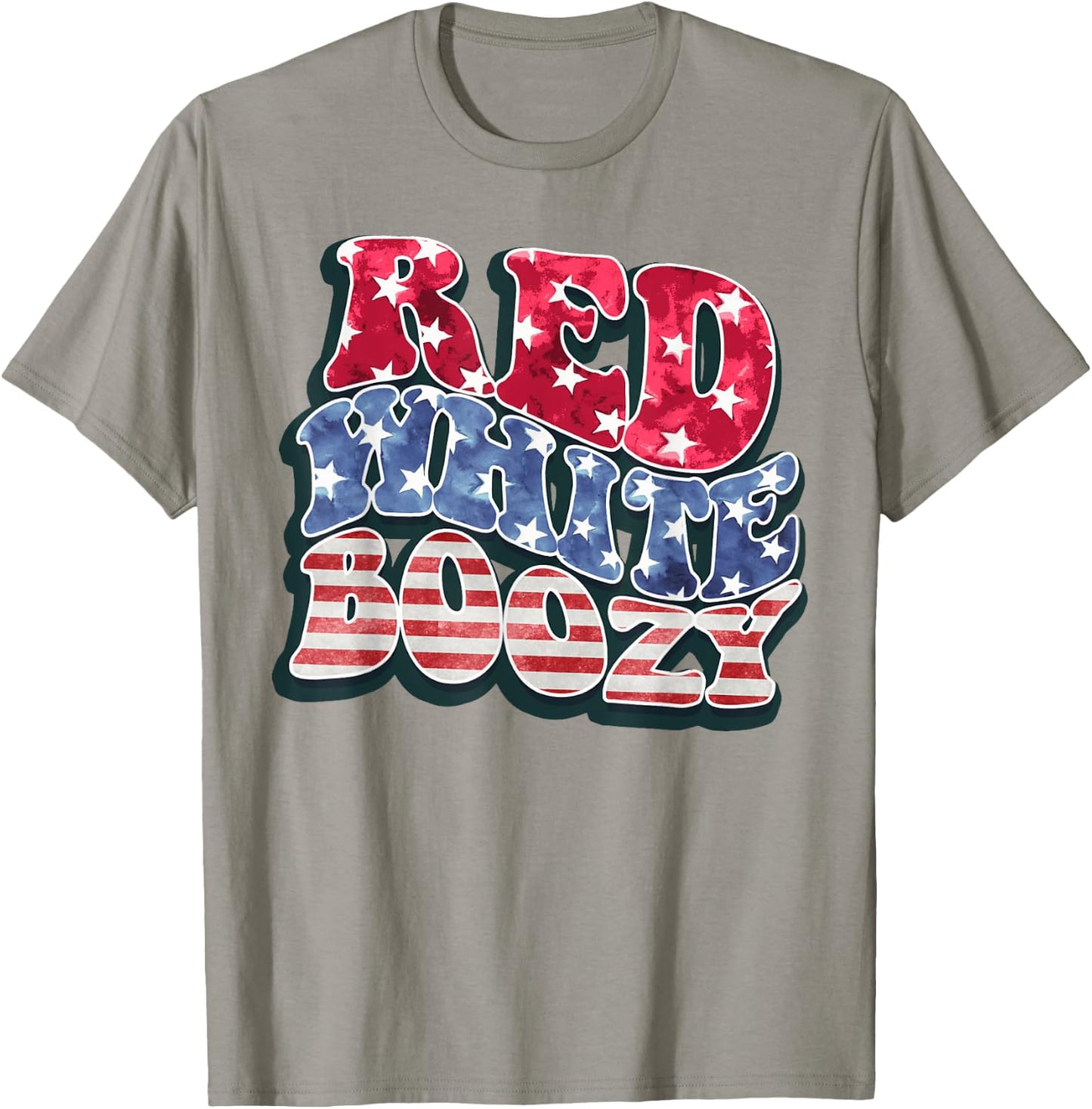 Red White And Boozy Shirt 4th Of July Funny Drinking Party T-Shirt - T-Shirt | Sand