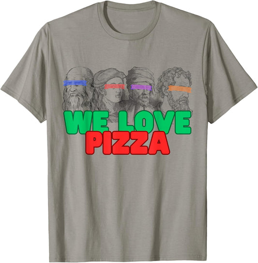 Ninja Artist Renaissance Leonardo Rafael Donny Michelangelo T-Shirt - T-Shirt | Sand